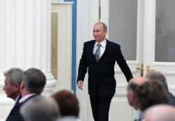 Президент РФ Владимир Путин в Кремле на встрече с уполномоченными по правам человека